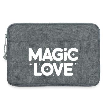 Magic Love Retro Sternen - Laptoptasche 13" - Grau meliert - Vorne
