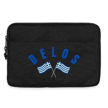 Delos Crossed Greek Flaggen - Laptoptasche 13" - Schwarz - Vorne