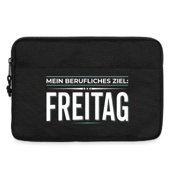 Berufliches Ziel: Freitag - Bürohumor - Laptoptasche 13" - Schwarz - Vorne