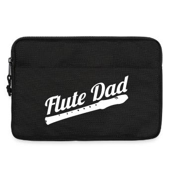 Flötenspieler Papa - Laptoptasche 13" - Schwarz - Vorne