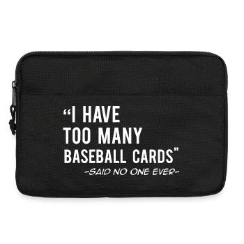 Ich habe zu viele Baseballkarten - Laptoptasche 13" - Schwarz - Vorne