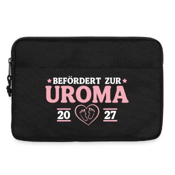 Babyparty Befördert zur Uroma 2027 - Laptoptasche 13" - Schwarz - Vorne