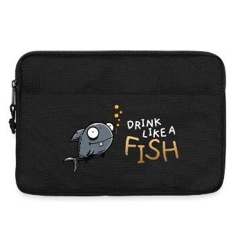 Dessin animé Drink Like a Fish - Sacoche pour ordinateur portable 13 pouces - noir - Devant