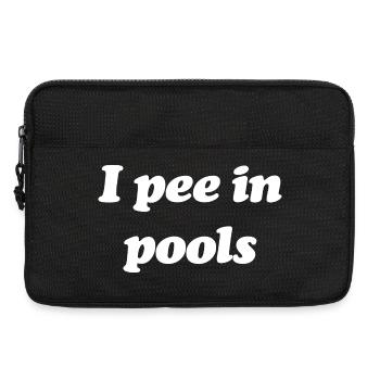 Poolside Pee Joke Tee - Laptoptasche 13" - Schwarz - Vorne