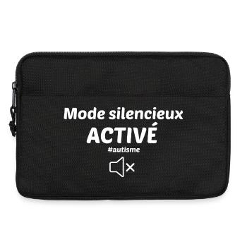 Mode silencieux activé - Sacoche pour ordinateur portable 13 pouces - noir - Devant