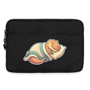 Schlafender Dinosaurier - Laptoptasche 13" - Schwarz - Vorne