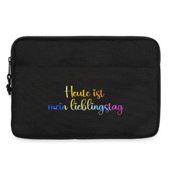 heute_ist_mein_lieblingstag_bunt_miz_herz_ - Laptoptasche 13" - Schwarz - Vorne