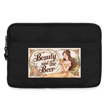 La beauté et la bière - Sacoche pour ordinateur portable 13 pouces - noir - Devant