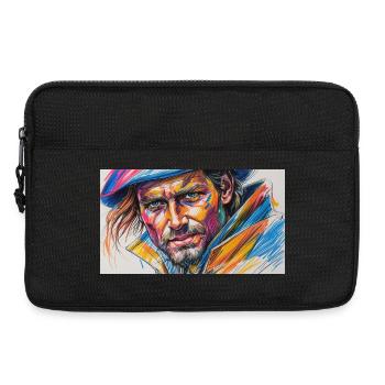 Portrait Coloré d'Aventurier Urbain - Sacoche pour ordinateur portable 13 pouces - noir - Devant