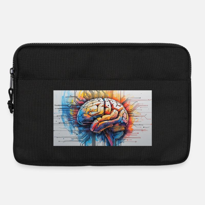 Artificial Brain Colored Circuit - Laptop bag 13" - black