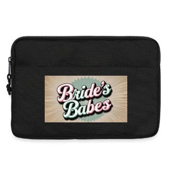 Brautjungfer Retro Schriftzug - Laptoptasche 13" - Schwarz - Vorne