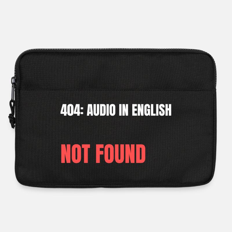 404: Audio English Not Found - Laptoptasche 13" - Schwarz