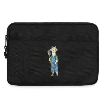 Lama Landwirt Mistgabel Bauernhof - Laptoptasche 13" - Schwarz - Vorne