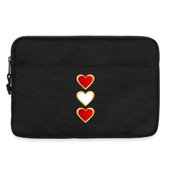 Cœur du drapeau du pays autrichien - Sacoche pour ordinateur portable 13 pouces - noir - Devant