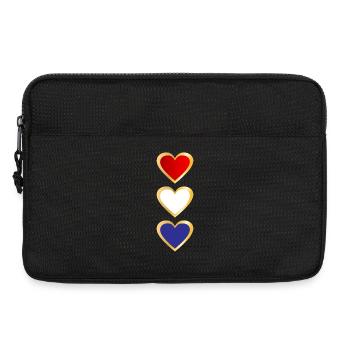 Cœur du drapeau néerlandais - Sacoche pour ordinateur portable 13 pouces - noir - Devant