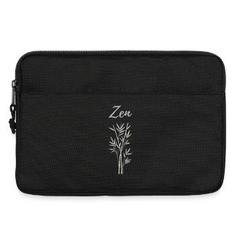 Zen Bambus Meditation Achtsamkeit - Laptoptasche 13" - Schwarz - Vorne