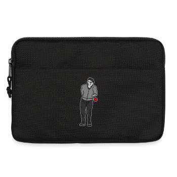 Petanque Spieler Linkshänder - Laptoptasche 13" - Schwarz - Vorne