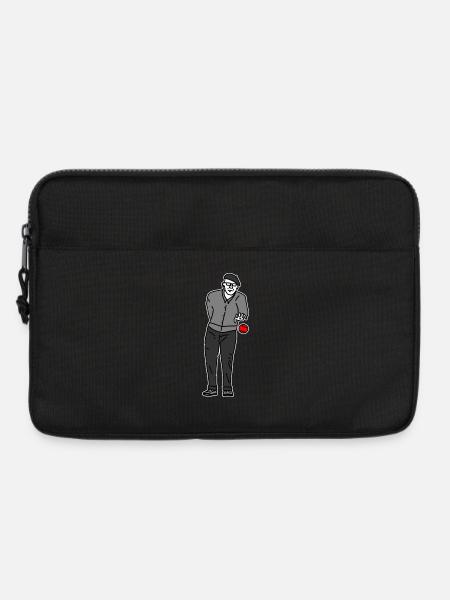 Petanque Spieler Linkshänder - Laptoptasche 13" - Schwarz