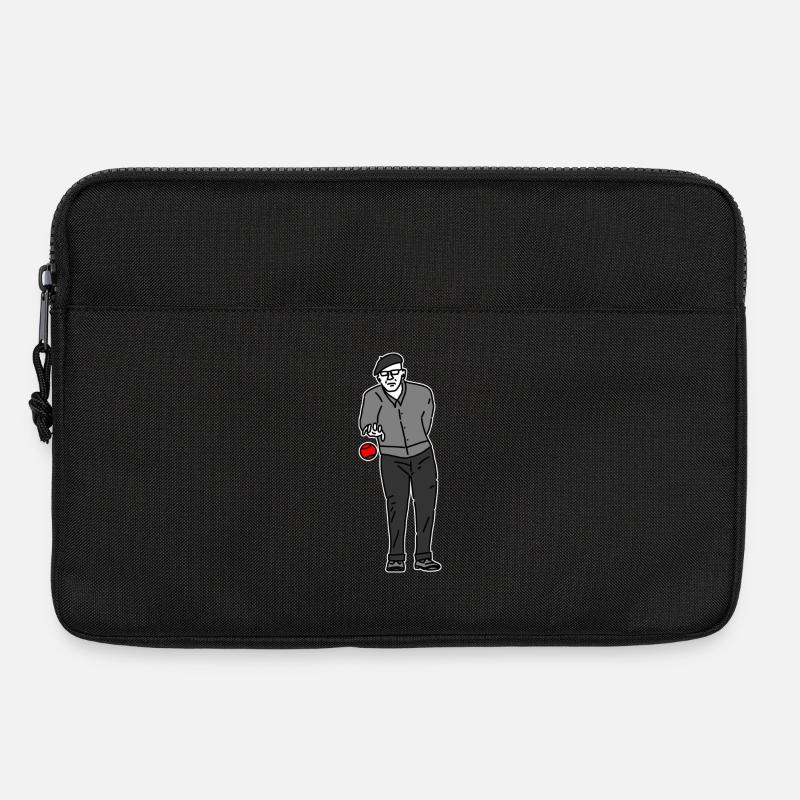 Petanque Spieler Rechtshänder - Laptoptasche 13" - Schwarz