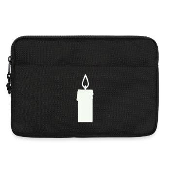 Silhouette de bougie d’allumage dans la lanterne - Sacoche pour ordinateur portable 13 pouces - noir - Devant