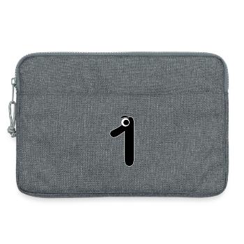 Number One 1 Children's Birthday Learn Mathematics - Laptop bag 13" - heather grey - Front
