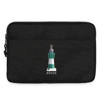 Rügen, Sassnitz-Mukran lighthouse, German Baltic Sea - Laptop bag 13" - black - Front