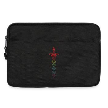 Dés Épée RPG Style Fantasy Gamer Arme Graphique - Sacoche pour ordinateur portable 13 pouces - noir - Devant
