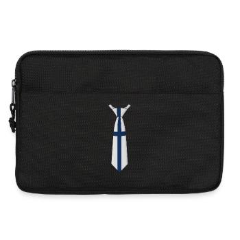 Finland Tie – Flag Design - Laptop bag 13" - black - Front