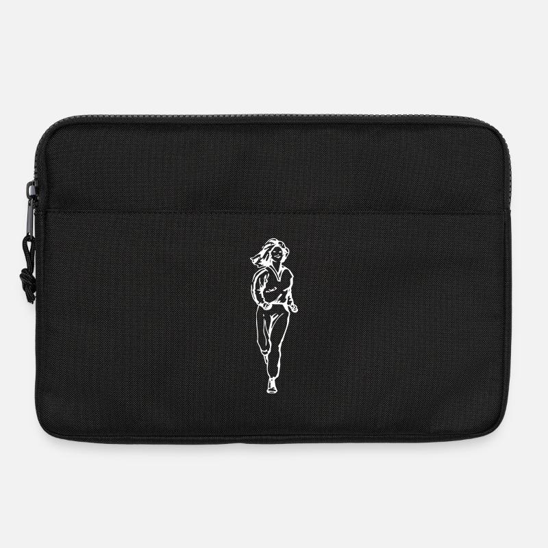 Joggerin - Läuferin - Laptoptasche 13" - Schwarz