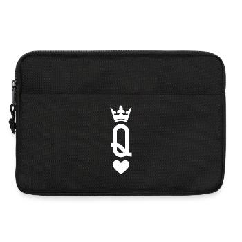 Reine des cartes (sombre) - Sacoche pour ordinateur portable 13 pouces - noir - Devant
