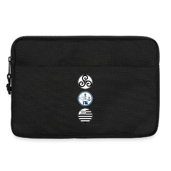 Bretagne et ses symboles. Triskell. Drapeau Breton - Sacoche pour ordinateur portable 13 pouces - noir - Devant
