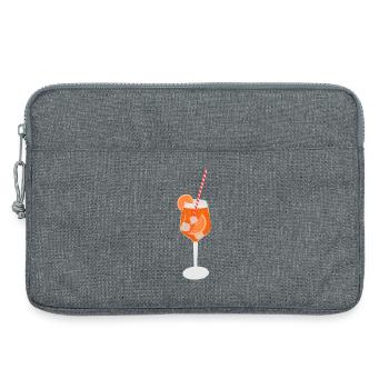 Cocktail dînatoire - Un spritz va toujours - Orange - Sacoche pour ordinateur portable 13 pouces - gris chiné - Devant