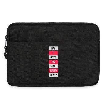 Puis-je vous offrir un peu d’ironie de qualité, Lustiger Spruch - Sacoche pour ordinateur portable 13 pouces - noir - Devant
