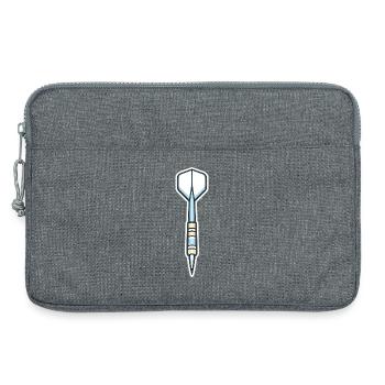 Blauer Speer-Schild Grafik - Laptoptasche 13" - Grau meliert - Vorne