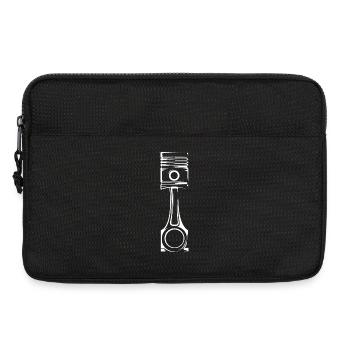 piston engine v8 musclecar car icon graphic logo - Laptop bag 13" - black - Front