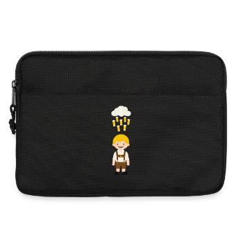 Pluie de haricots sur l’enfant lederhosen - Sacoche pour ordinateur portable 13 pouces - noir - Devant