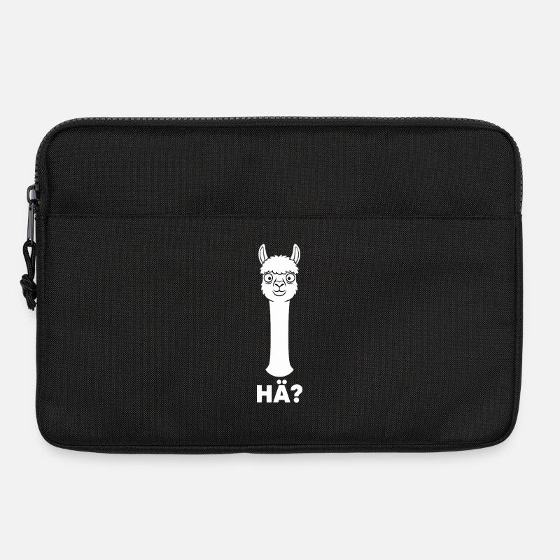 Lama mit fragendem Blick - Laptoptasche 13" - Schwarz
