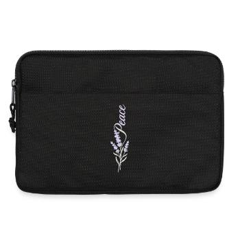 Fleur de lavande de la paix - Sacoche pour ordinateur portable 13 pouces - noir - Devant