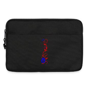 Blumenranke mit Osterei und Osterhase - Laptoptasche 13" - Schwarz - Vorne