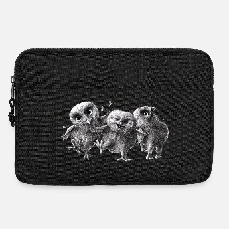 drei glückliche eulen - Laptoptasche 13" - Schwarz