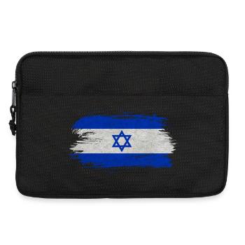 Drapeau d’Israël / Cadeau Haïfa Jérusalem Tel Aviv - Sacoche pour ordinateur portable 13 pouces - noir - Devant