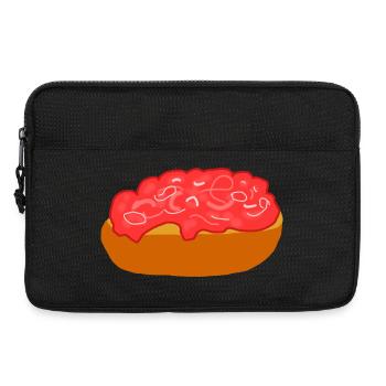 Mettbrötchen with onions - Laptop bag 13" - black - Front