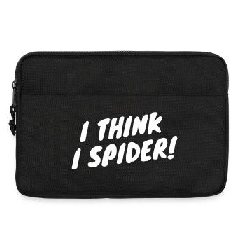 I Think I Spider - Funny Sayings - Denglish - Laptop bag 13" - black - Front