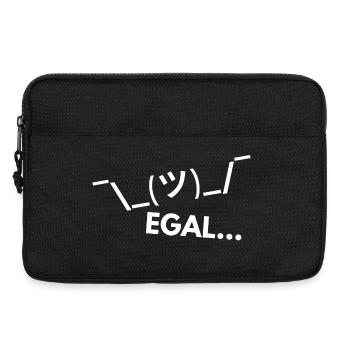 Egal - lustige Sprüche - Laptoptasche 13" - Schwarz - Vorne