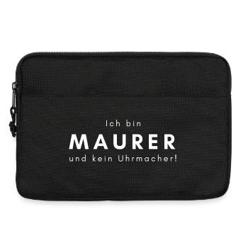 Handwerker Maurer Beruf Spruch - Laptoptasche 13" - Schwarz - Vorne