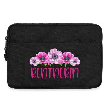 Rentnerin Blumen - Laptoptasche 13" - Schwarz - Vorne