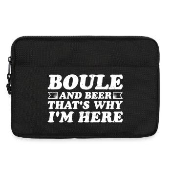 Boule and beer That's why I'm here Bouler alcohol - Laptop bag 13" - black - Front