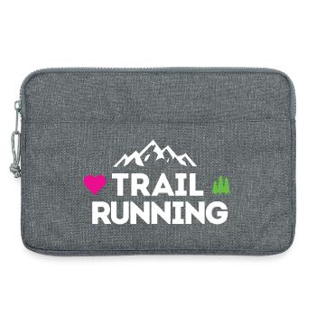 I Love Trail Running - Laptop bag 13" - heather grey - Front