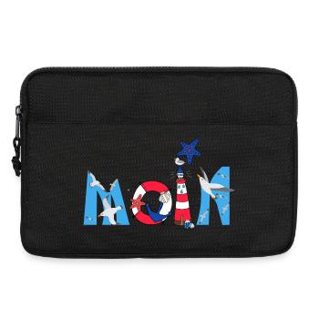 Moin Kinder Motiv - Laptoptasche 13" - Schwarz - Vorne