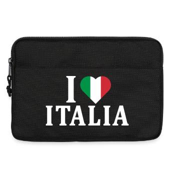 T-Shirt Ich liebe Italien Flagge T-Shirt Geschenkidee - Laptoptasche 13" - Schwarz - Vorne